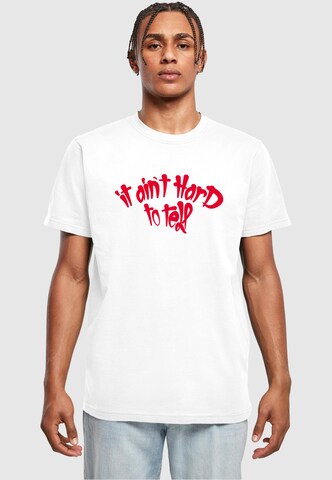 Maglietta 'Ain't Hard To Tell' di Mister Tee in bianco: frontale