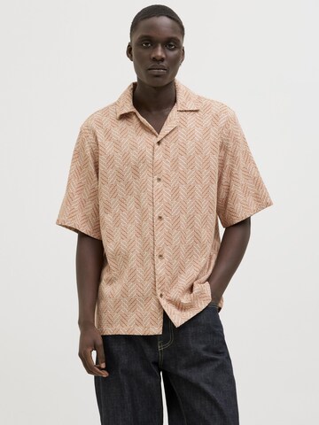 JACK & JONES Comfort fit Overhemd 'JPRBLUVincent' in Oranje: voorkant