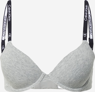 Calvin Klein Underwear Сутиен 'Demi' в сив меланж / черно / бяло, Преглед на продукта