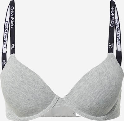 Calvin Klein Underwear Soutien-gorge 'Demi' en gris chiné / noir / blanc, Vue avec produit