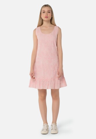FRESHLIONS Jurk 'Avery' in Roze: voorkant