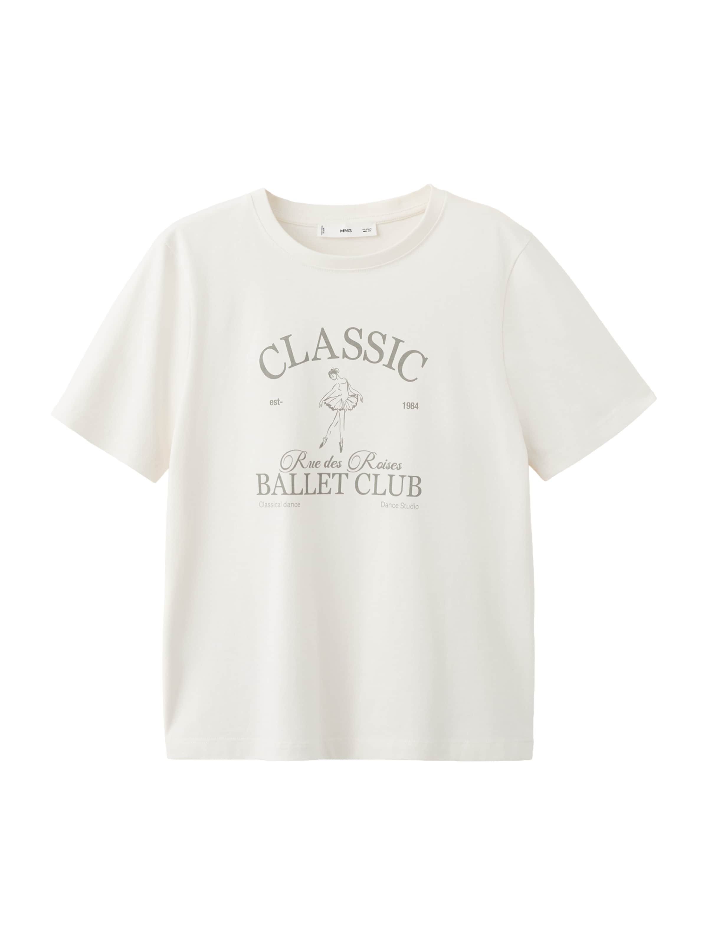 Tricou 'RIN' de la MANGO pe alb: față