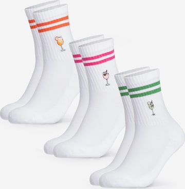 Occulto Sports socks 'Summer' in White: front