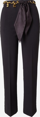 Elisabetta Franchi Regular Trousers with creases in Black: front