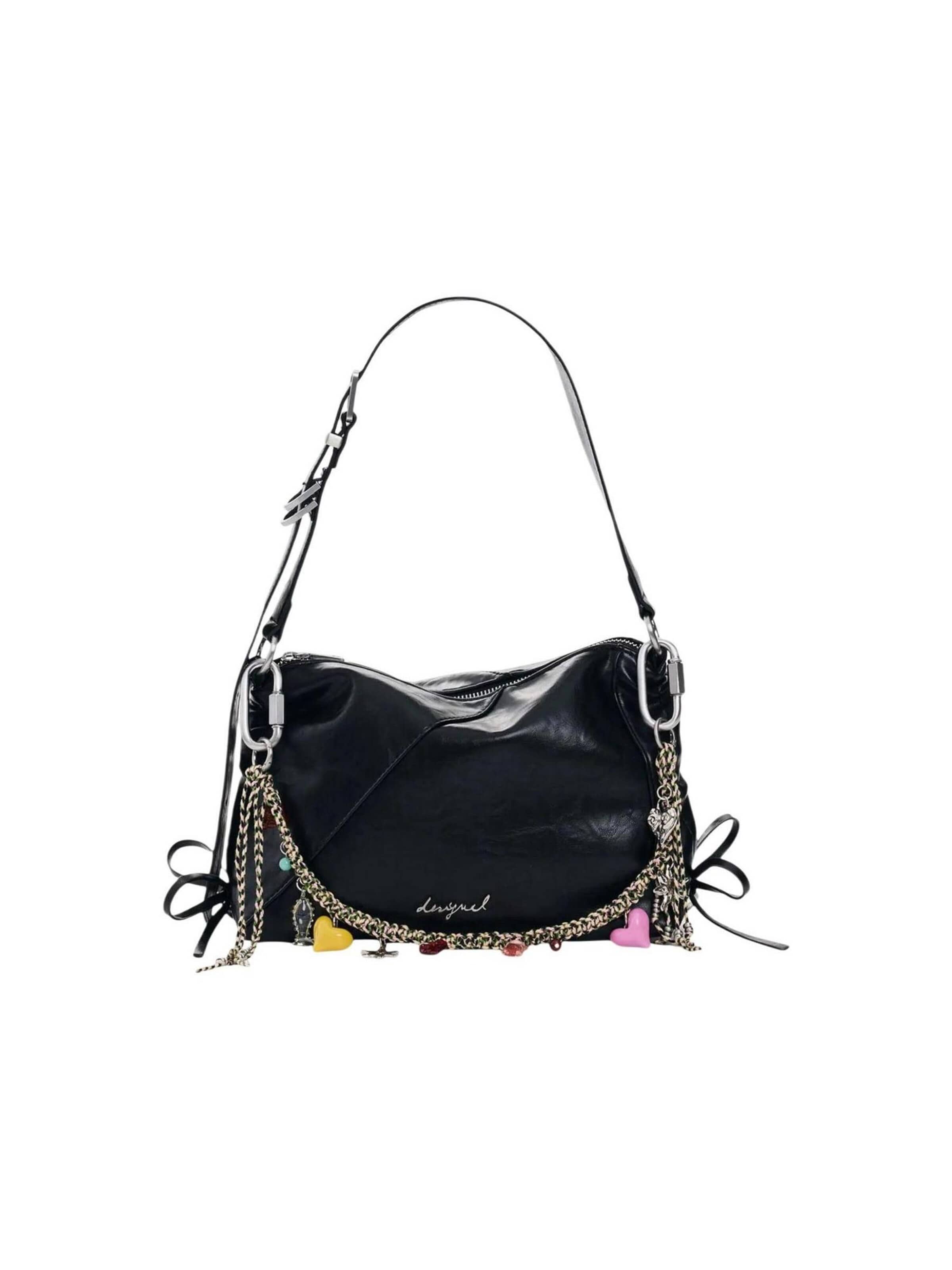 Desigual - Bolso de hombro 'BAG_GRAVITY LETUR 26WAXP78' en negro: frente