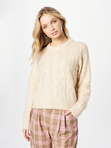 Pull-over 'IDA' OBJECT en beige : devant