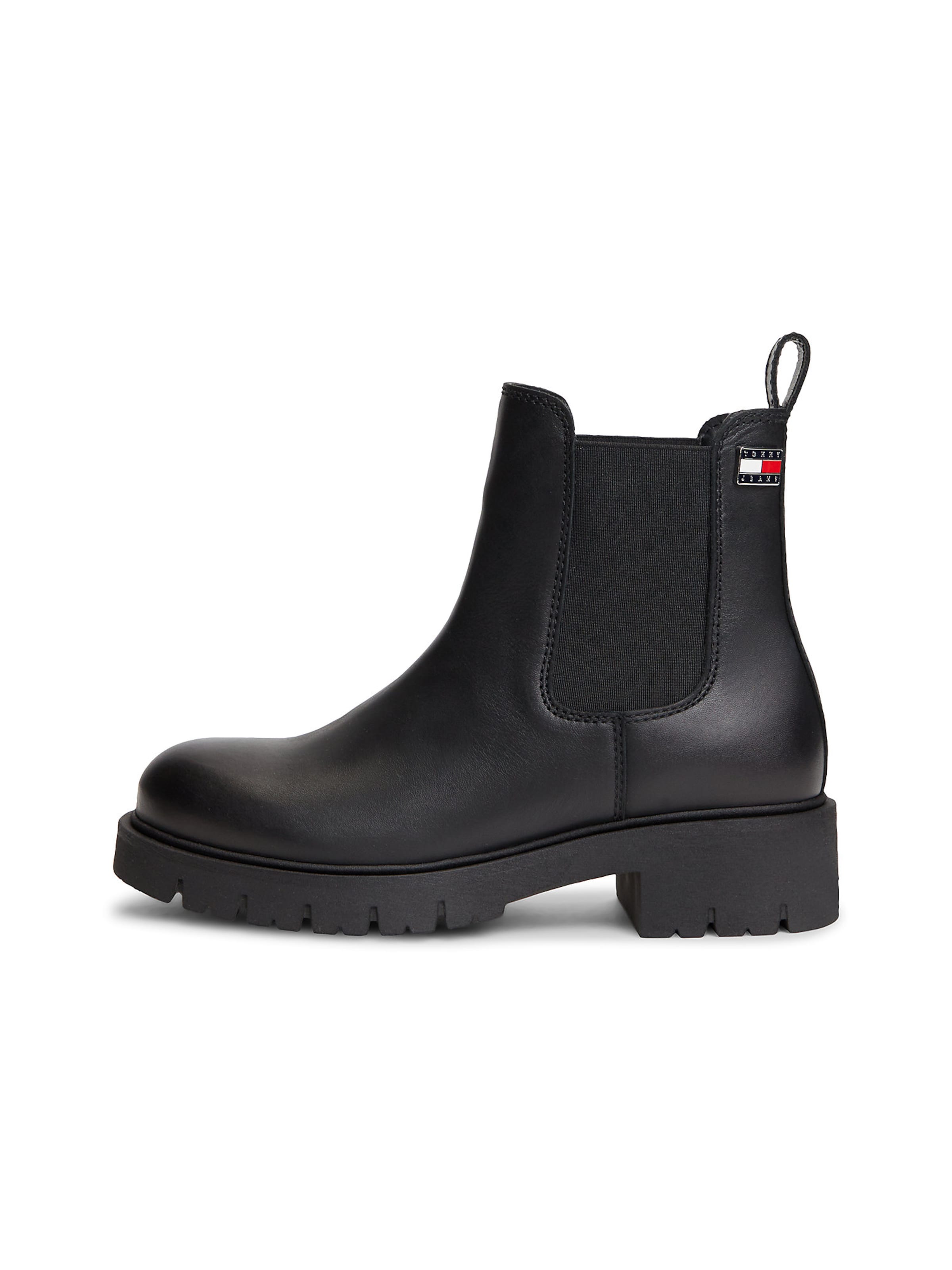 Tommy Jeans Chelsea Boots in Schwarz: Vorderseite