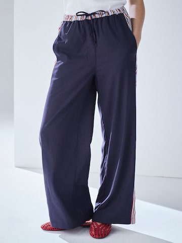 Wide Leg Pantalon Next en bleu