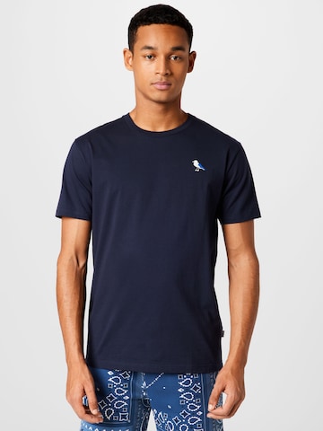 T-Shirt 'Embro Gull' Cleptomanicx en bleu : devant