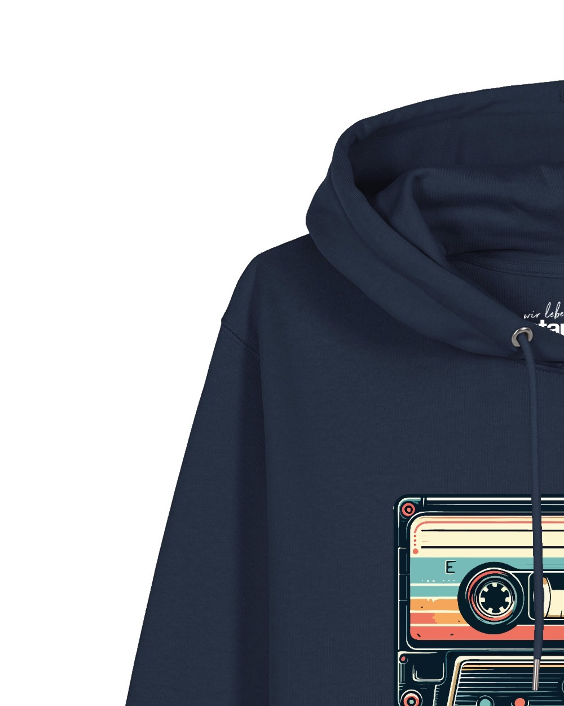 Watapparel Sweatshirt ' Retro Kassette ' in Blauw