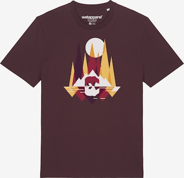 Maglietta ' Von Bären und Bergen ' di Watapparel in rosso: frontale