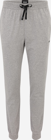 BOSS Orange Tapered Pajama Pants 'Mix&Match' in Grey: front