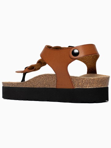 Bayton T-bar sandals 'Badajoz' in Brown