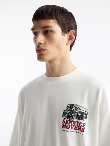 Pull&Bear Тениска в бяло