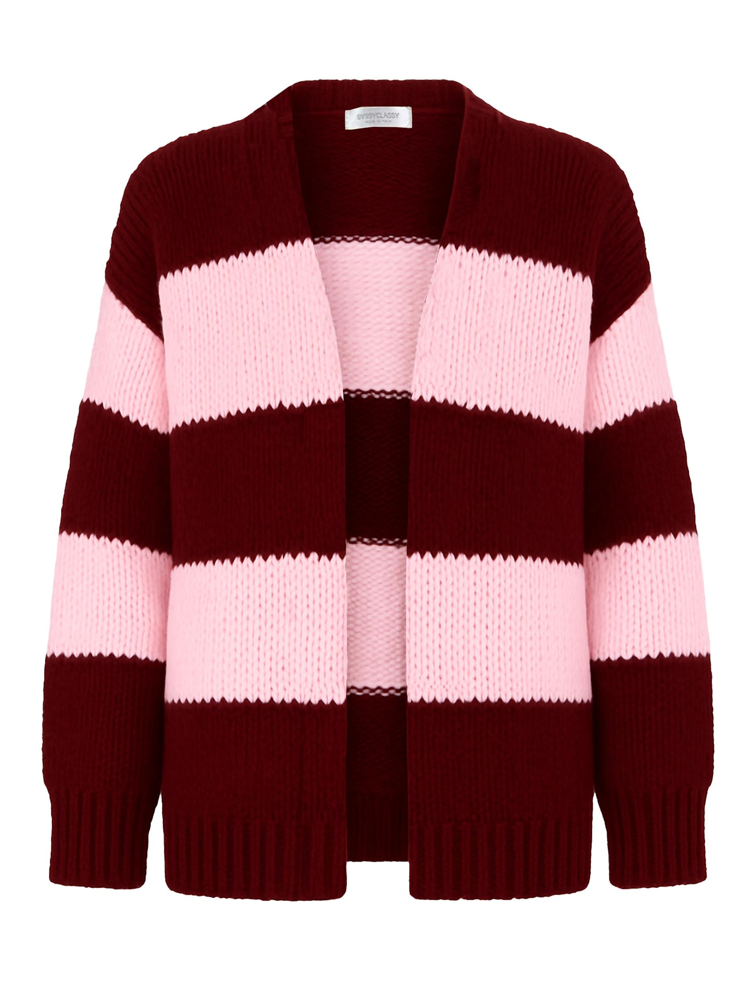 SASSYCLASSY Oversizestrickjacke‌‌‌‌‌‌‌‌‌ in Rot: Vorderseite