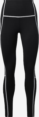 Reebok Skinny Sportbroek in Zwart: voorkant