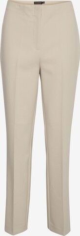 SOAKED IN LUXURY Slim fit Pleated Pants 'Corinne' in White: front