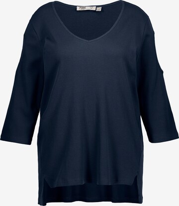 Ulla Popken Shirt  (GOTS) in Blau: predná strana