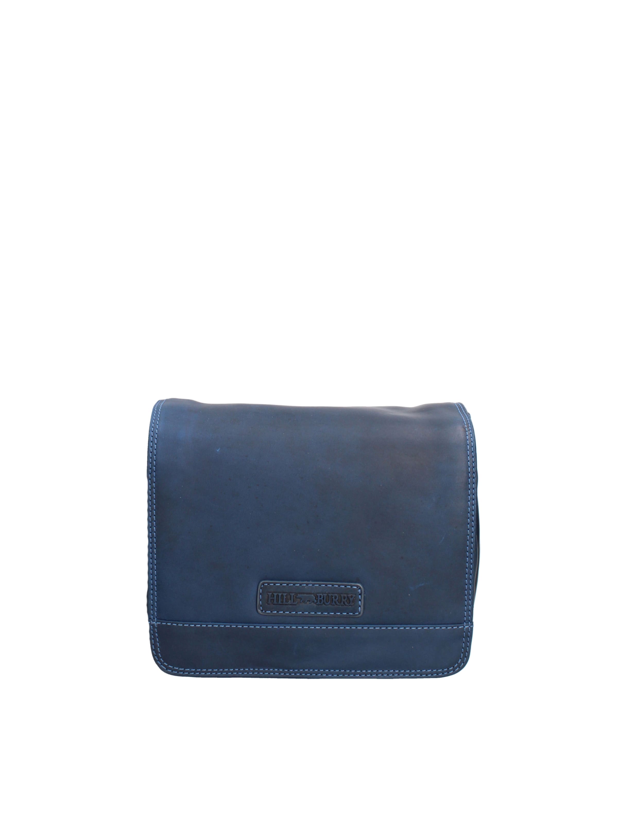 Borsa a tracolla 'Borsa a tracolla uomo vera pelle vitello ingrassato Hill Burry' di HILL BURRY in blu: frontale