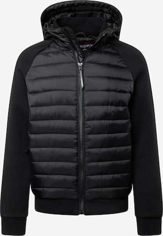 Superdry Übergangsjacke 'Storm Hybrid' in Schwarz: predná strana