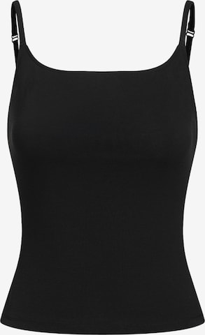 cfab (formerly creamy fabrics) Top 'Cami' in Schwarz: Vorderseite