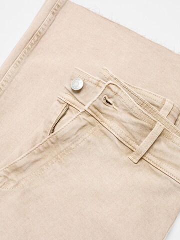 MANGO Wide Leg Farkut 'Catherin' värissä beige