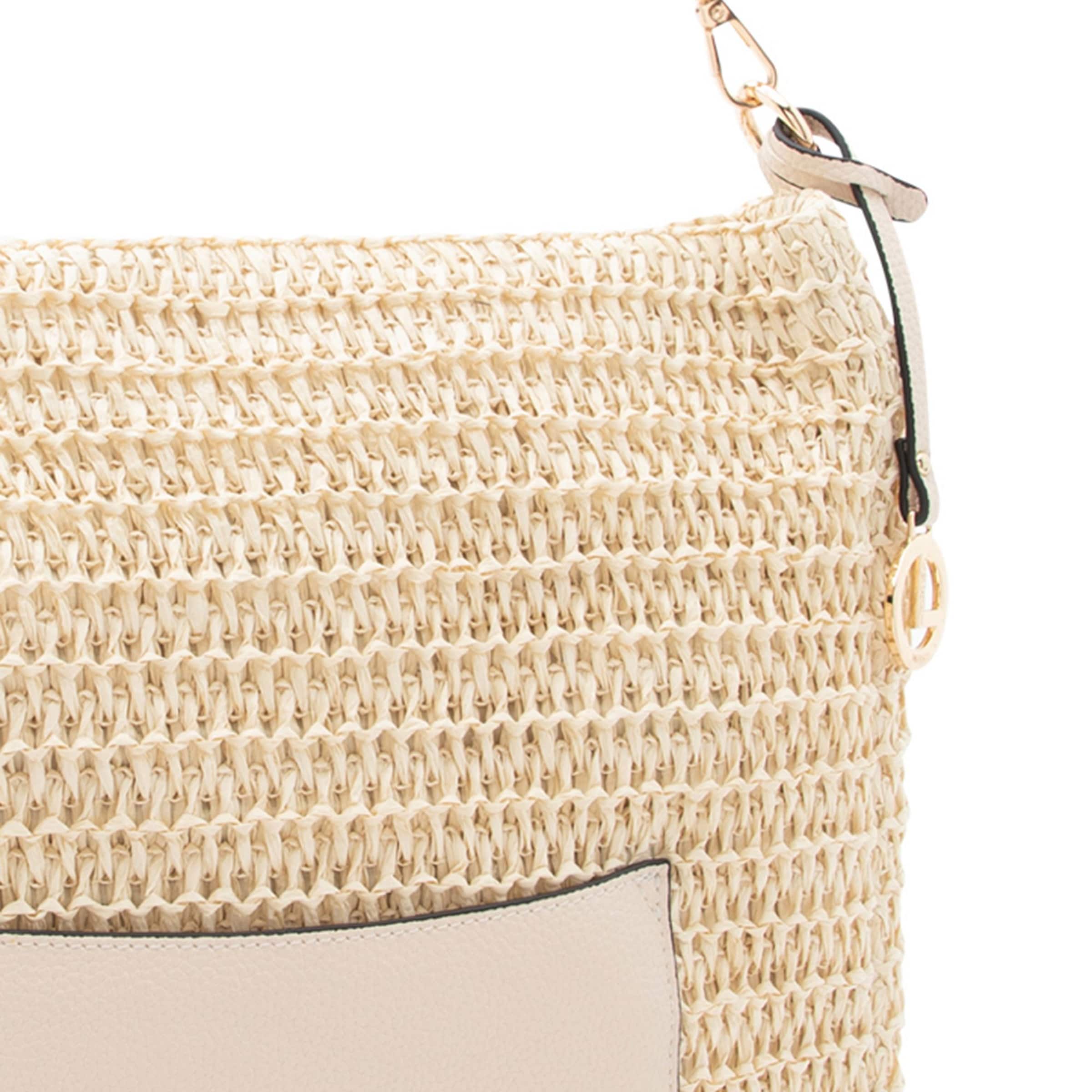Borsa a spalla 'Ramina' di L.CREDI in beige