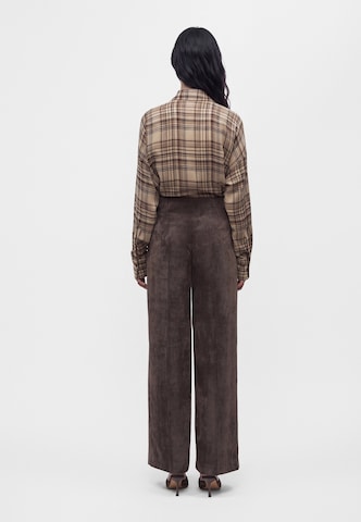 Wide leg Pantaloni cu dungă 'BEFORE' de la DRYKORN pe maro