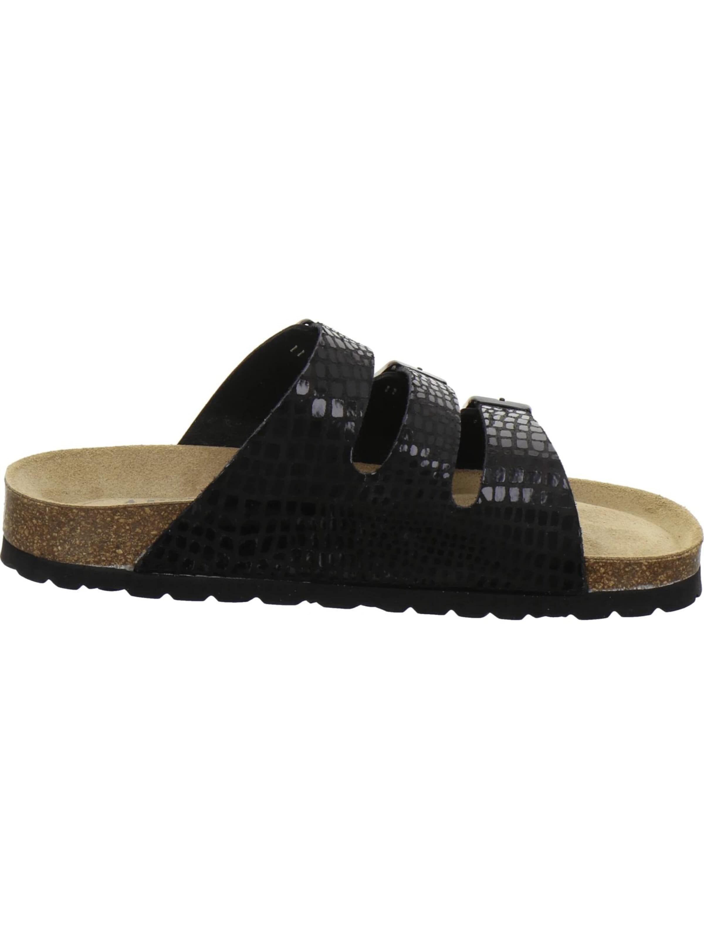 Zoccoletto 'Pantoletten Damen Dreischnaller schwarz' di AFS-Schuhe in nero