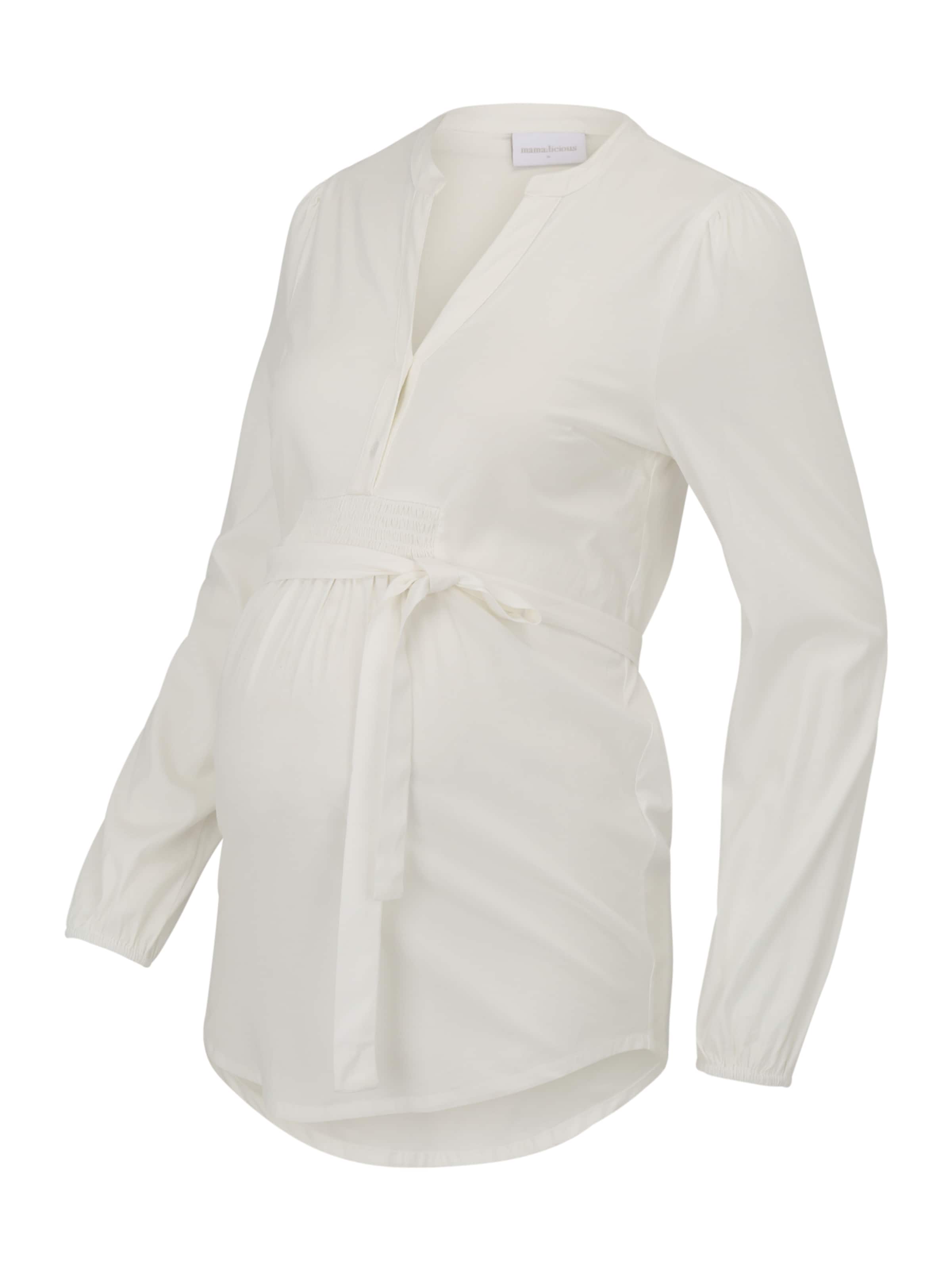 Chemisier 'MLElva Lia' MAMALICIOUS en blanc : devant