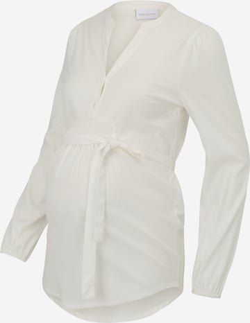 Chemisier 'MLElva Lia' MAMALICIOUS en blanc : devant