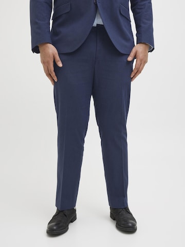 Jack & Jones Plus Slimfit Bukser med lægfolder i blå: forside