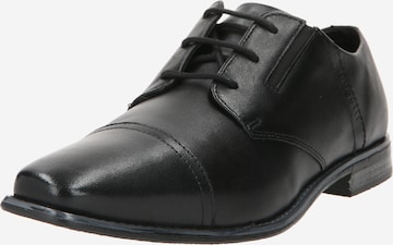 bugatti Δετό παπούτσι 'Armo' σε μαύρο: μπροστά