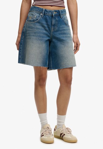 Superdry & Co Baggy Jeans in Blauw: voorkant