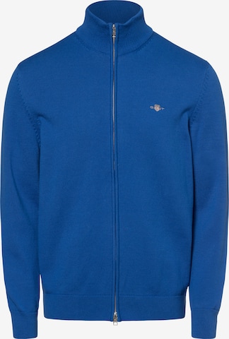 GANT Gebreid vest ' ' in Blauw: voorkant