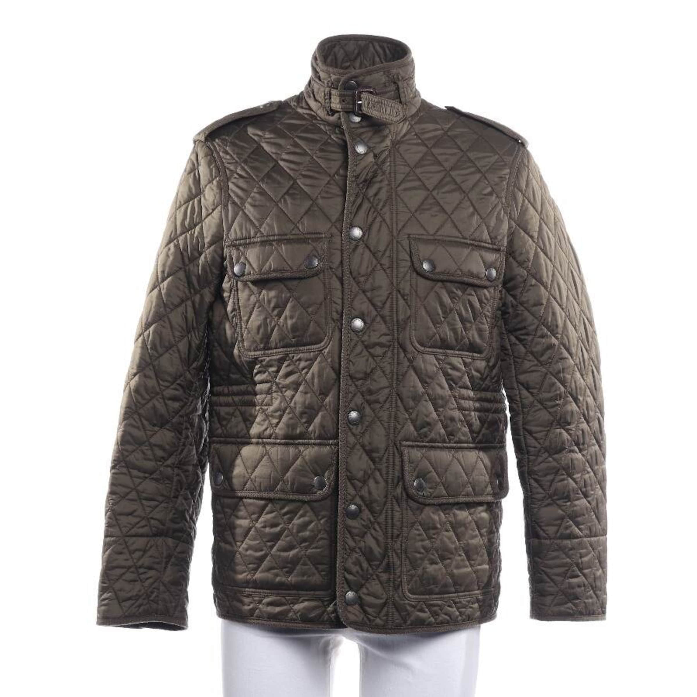 BURBERRY Jacket Coat in M in Dark Green ABOUT YOU