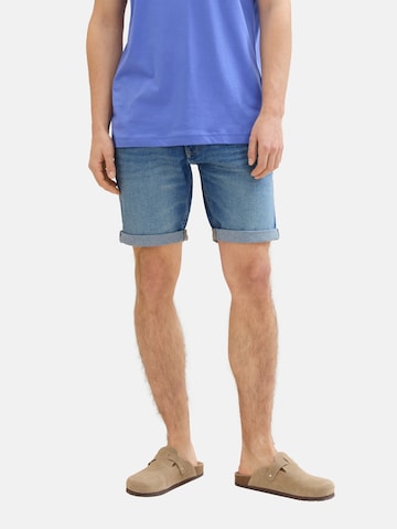 TOM TAILOR DENIM Regular Shorts in Blau: predná strana