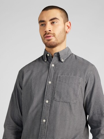 JACK & JONES Regular fit Button Up Shirt 'BROOK' in Grey