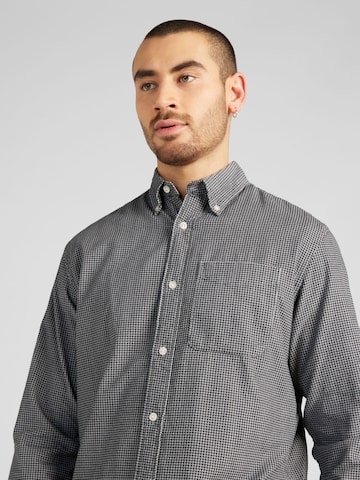 JACK & JONES Regular fit Button Up Shirt 'BROOK' in Grey