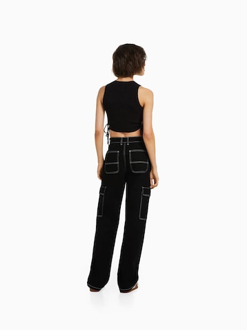 Regular Pantaloni eleganți de la Bershka pe negru