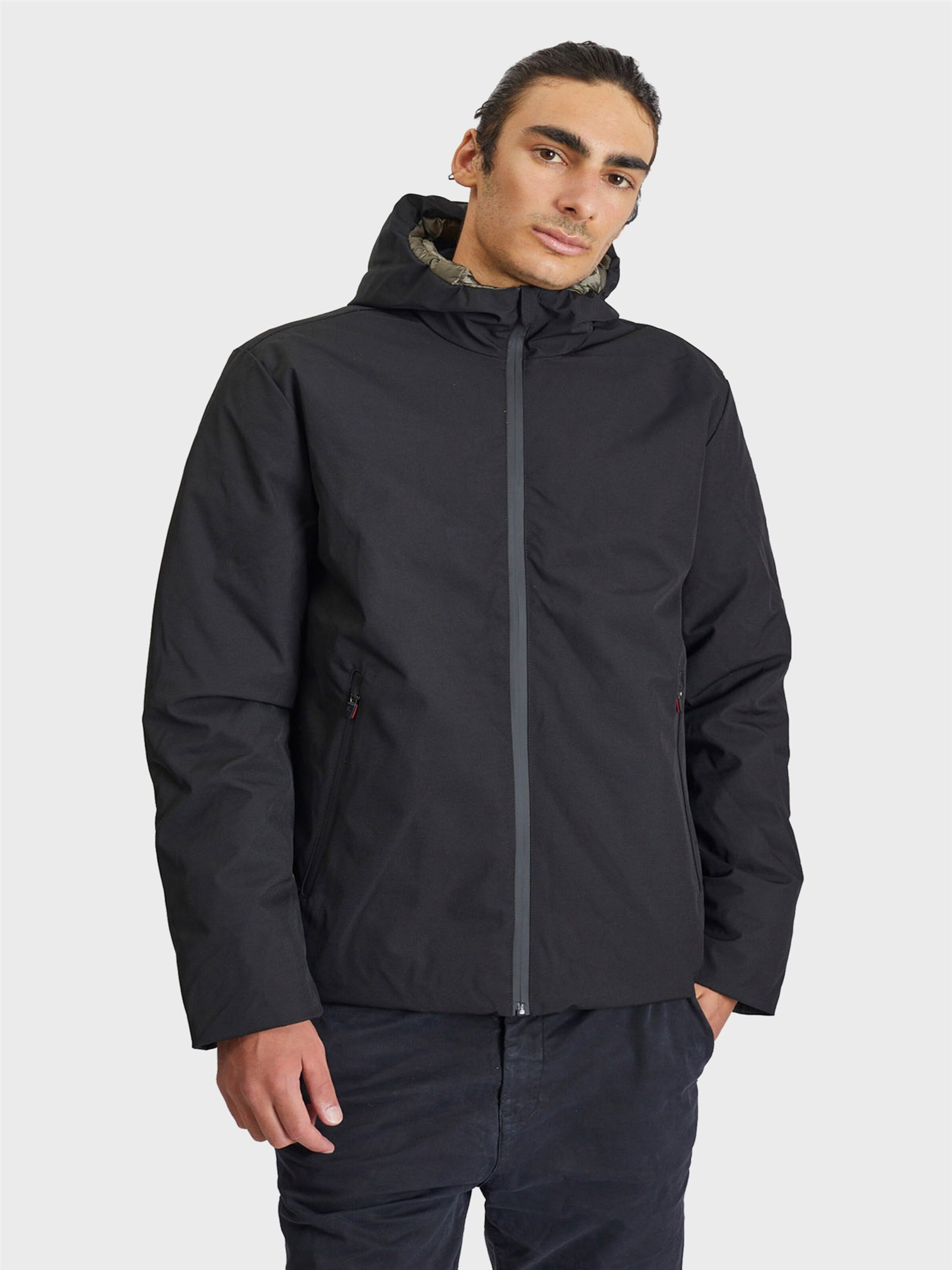 Canadian Classics Between-seasons parka ' CARIGNAN 2 ' in Black: front