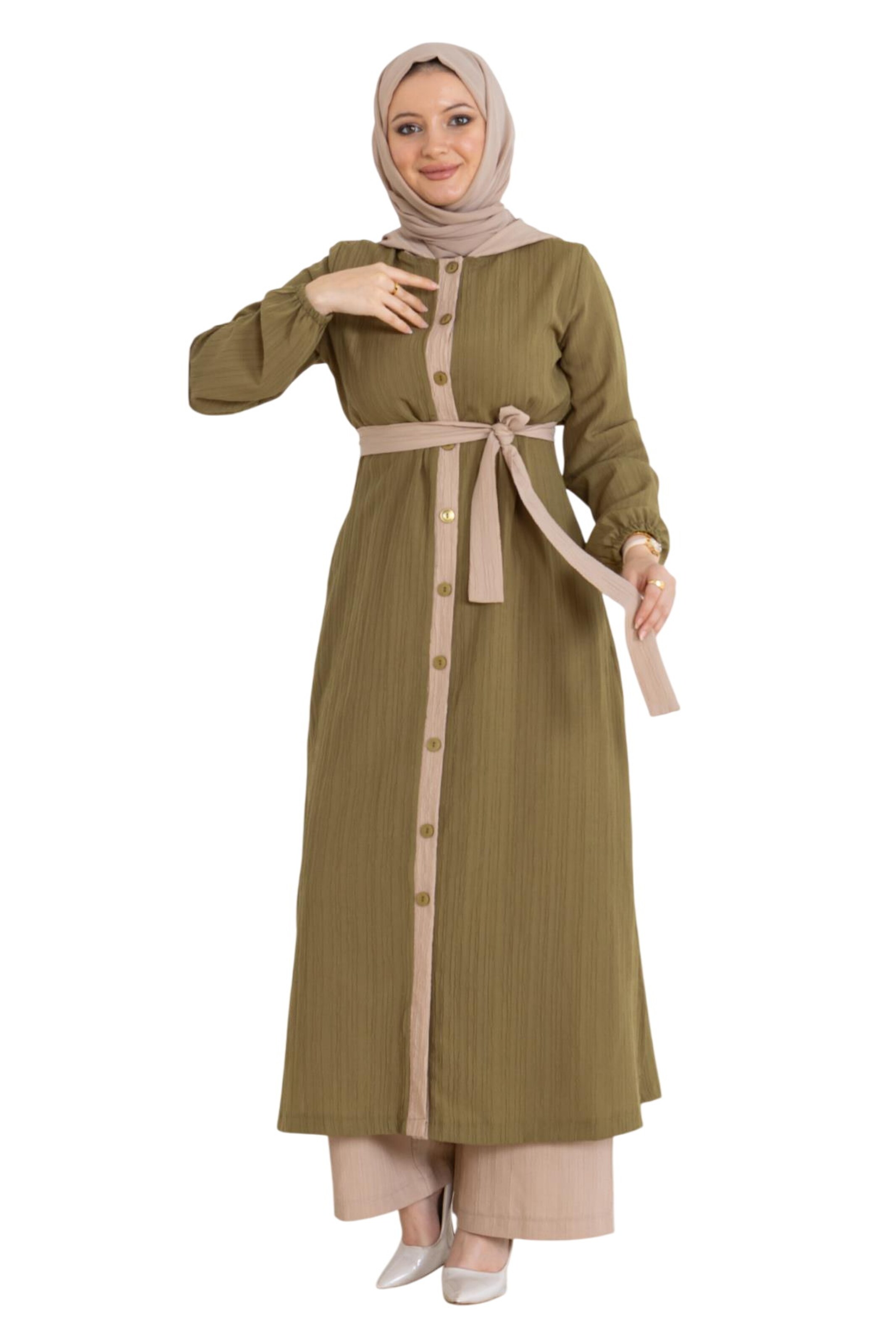 MODAMIHRAM Kleid in Grün: Vorderseite