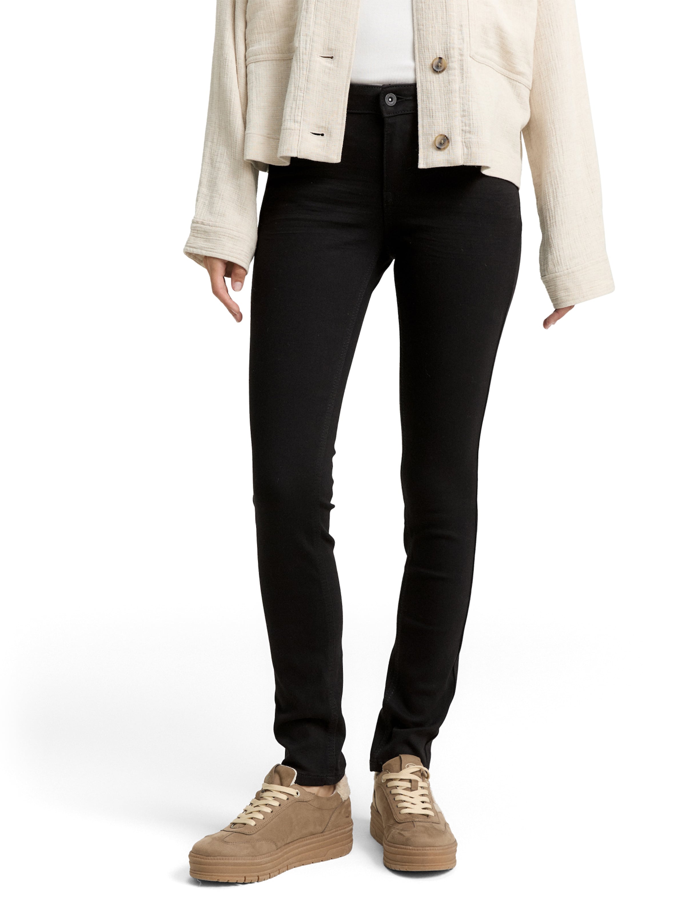 TOM TAILOR Skinny Jeans 'Lucie' in Black: front