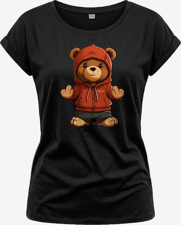 MAKAYA Shirt 'Teddy' in Black: front