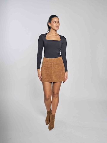 FREAKY NATION - Falda 'Twiggy Like' en marrón