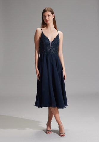 Robe de cocktail HEY KYLA en bleu : devant