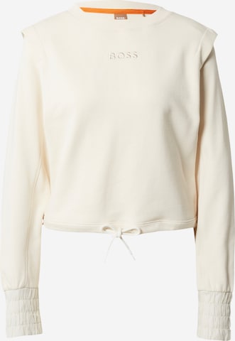 BOSS Orange Sweatshirt 'Enumber' i vit: framsida