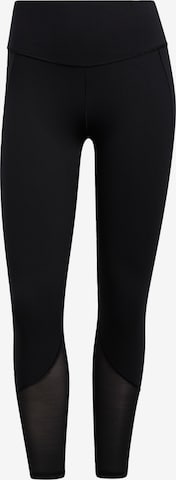 ADIDAS SPORTSWEAR Skinny Workout Pants in Black: front