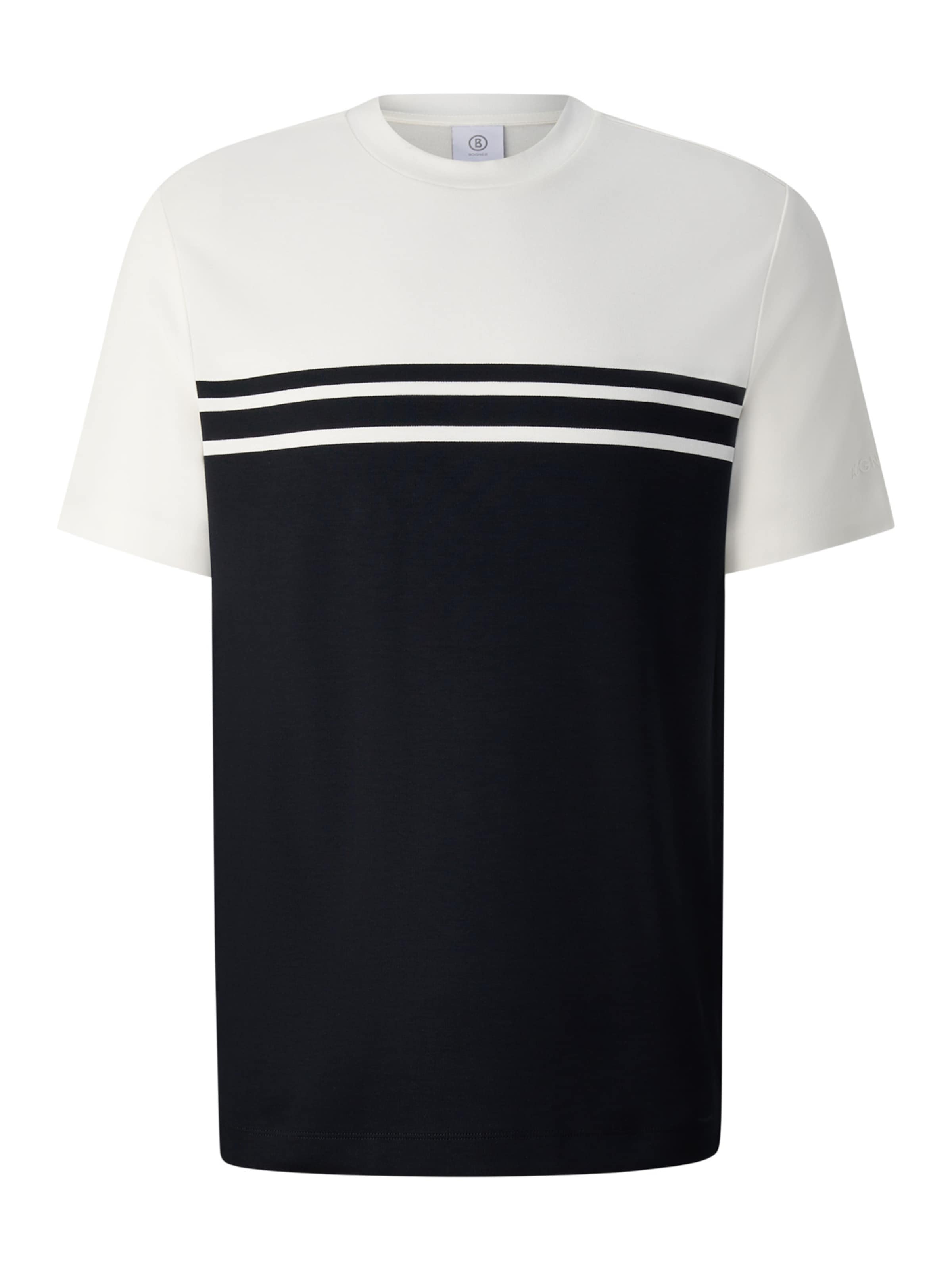 BOGNER T-Shirt 'Pete' in S in schwarz / offwhite, Produktansicht