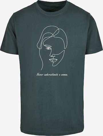 Merchcode Shirt 'Woman WD - Figure' in Groen: voorkant